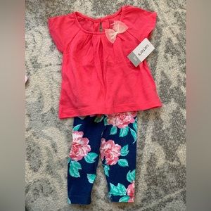 Carter’s baby girl pant and top set, 3-6 months